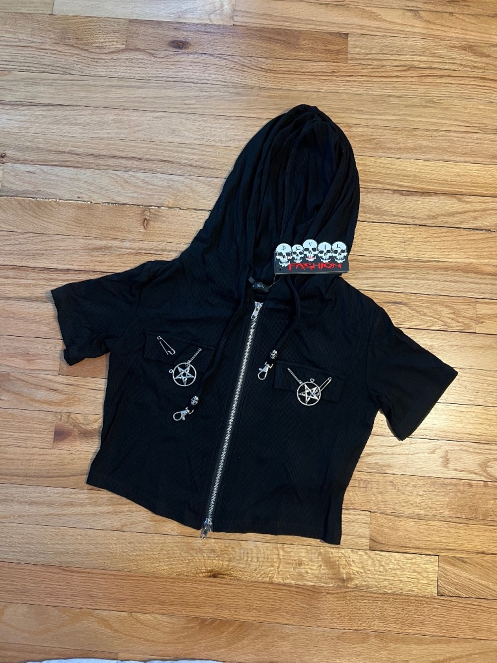 Devil Fashion Gothic Zip hooded Top